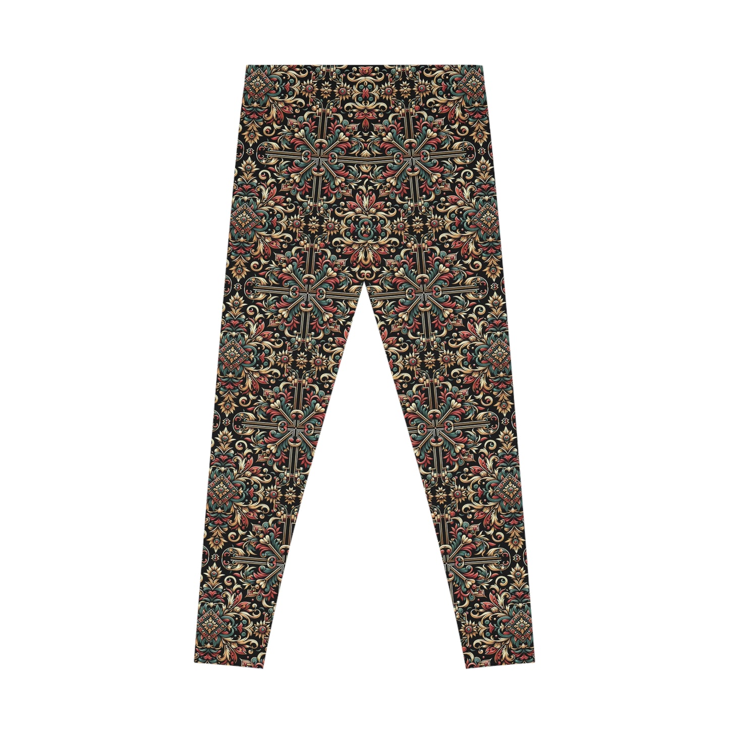 Streetwear Renaissance Artistic Clash of Old and New Stretch Leggings - 8404 Design-46
