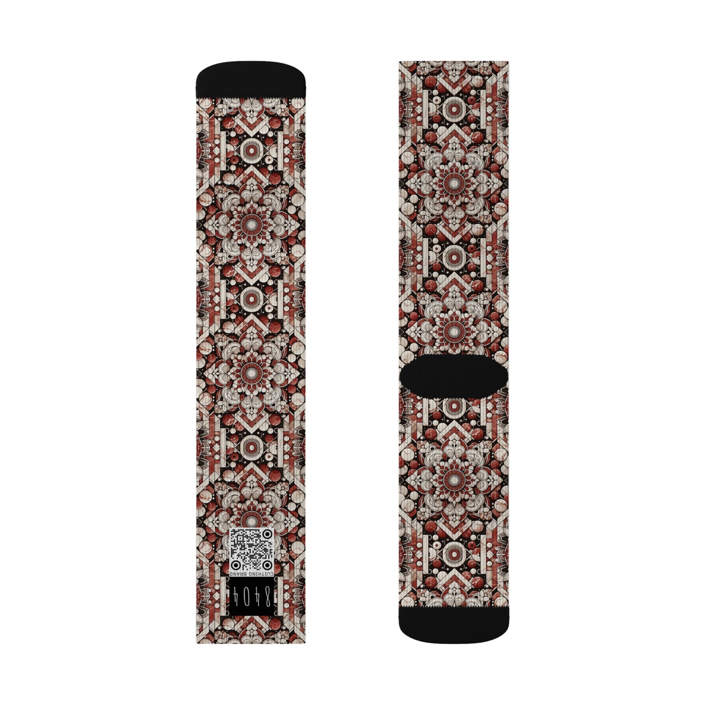Neo Jomon Sculptural Aesthetics Artisanal Streetwear Sublimation Socks - 8404 Design-55