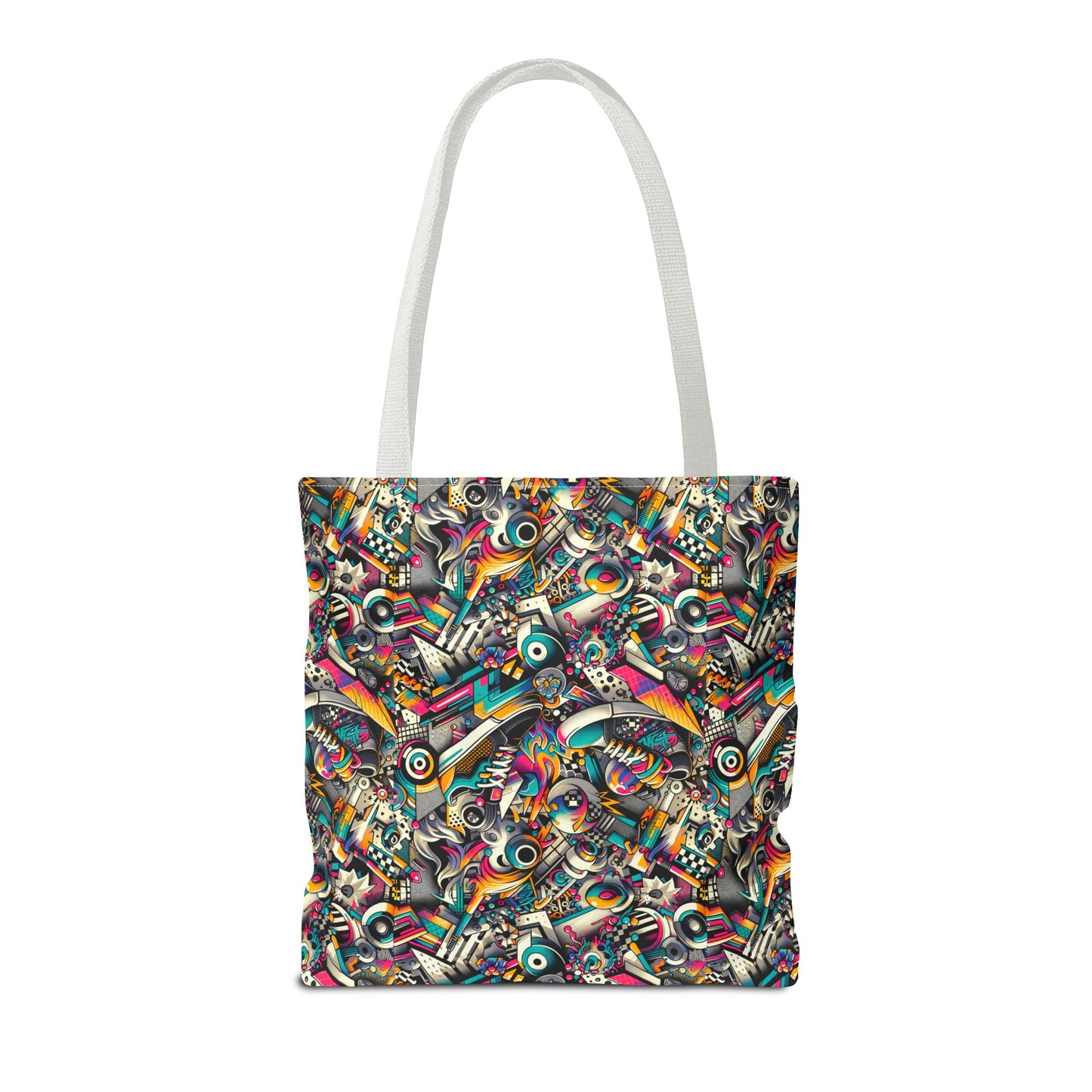 Urban Graffiti Fusion Eclectic Street Art Meets Modern Tech Culture Tote Bag - 8404 Design-55