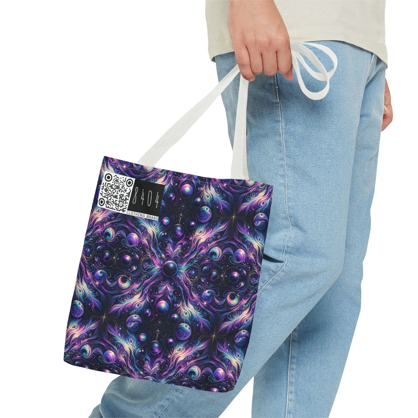 Galactic Hues Tech-Forward Cosmic Fusion Tote Bag - 8404 Design-41