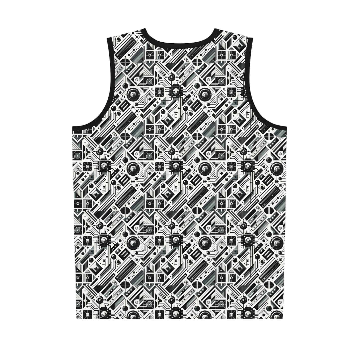 Digital Minimalism Minimalist Tech Basketball Jersey - 8404 Design-62