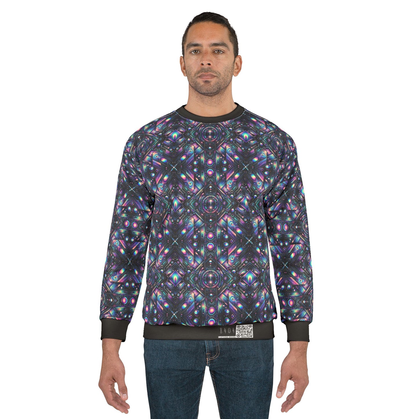 Galactic Hues Tech-Forward Cosmic Fusion Sweatshirt - 8404 Design-58