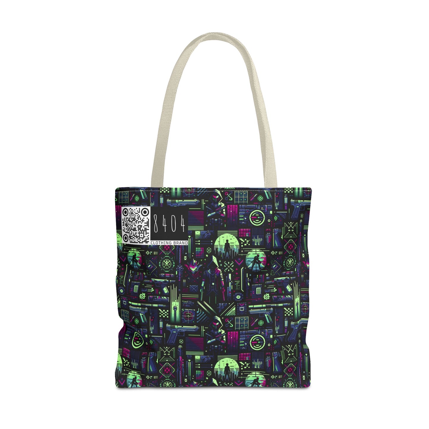 Tech Noir Futuristic Cyberpunk Tote Bag - 8404 Design-63