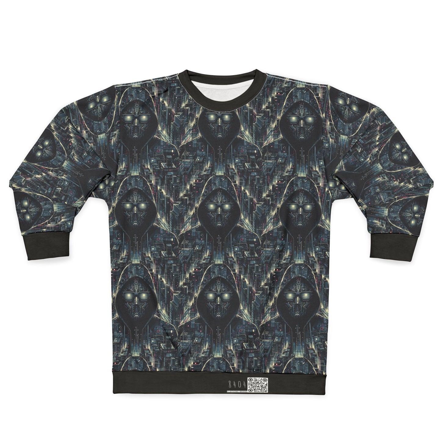 Tech Noir Aesthetics Sleek Tech Streetwear Sweatshirt - 8404 Design-56