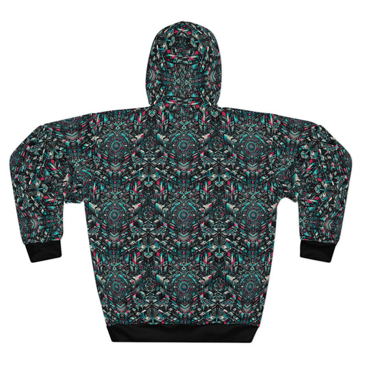 Digital Rebellion Tech-Inspired Streetwear Pullover Hoodie - 8404 Design-54