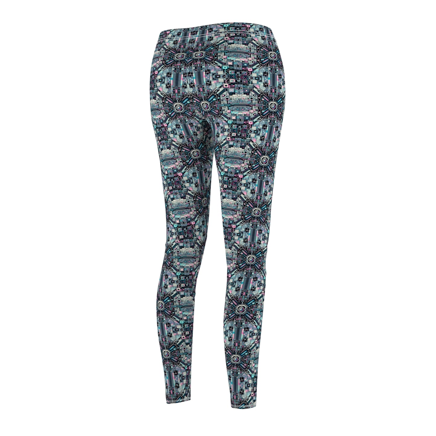 Digital Renaissance Tech-Forward Maximalism Women's Cut & Sew Casual Leggings - 8404 Design-44