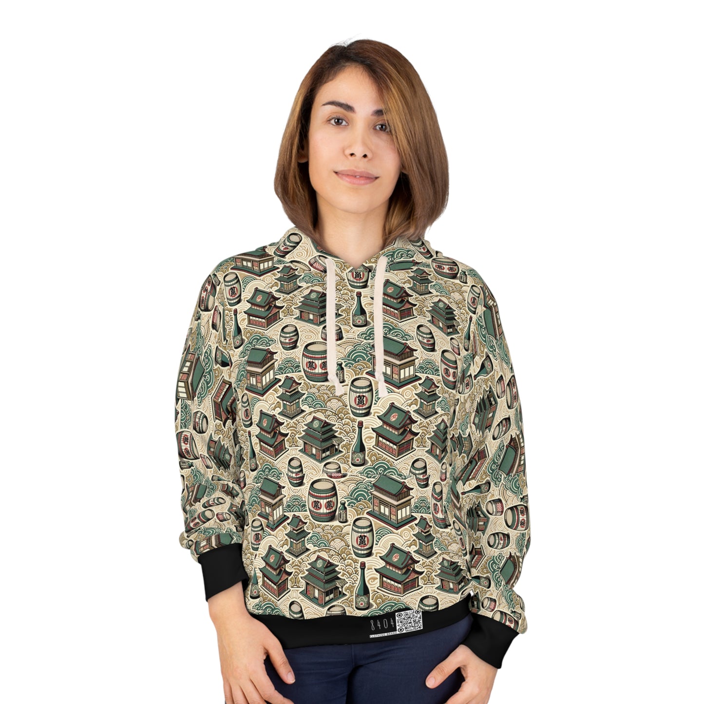 Cultural Artisanal Fusion Contemporary Cultural Elegance Pullover Hoodie - 8404 Design-68
