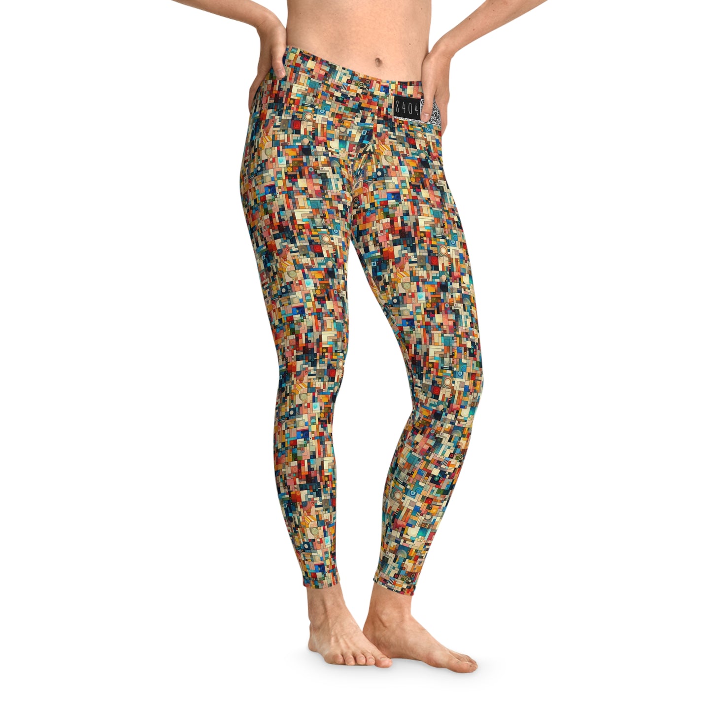 Digital Artistic Expression Artistic Streetwear Stretch Leggings - 8404 Design-46