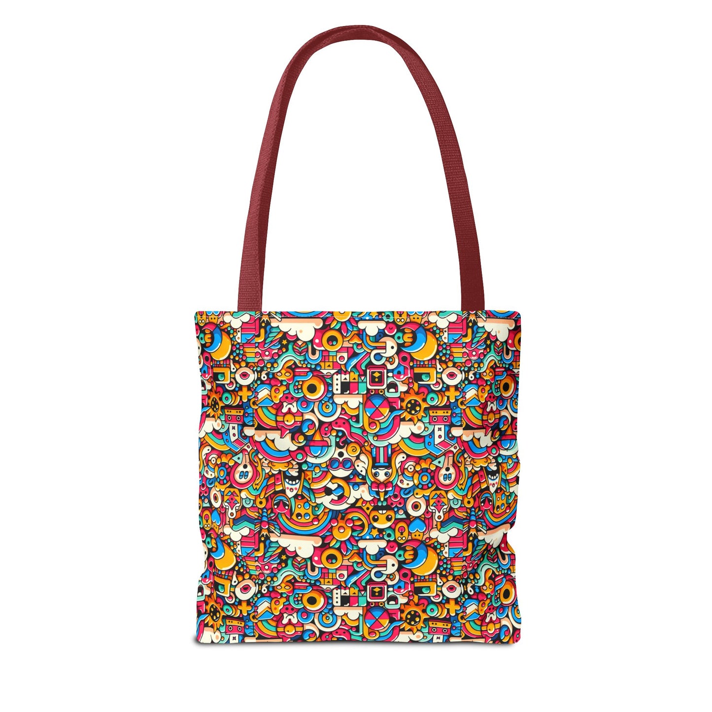 Neon Pop Playful Pop Culture Mashup Tote Bag - 8404 Design-62