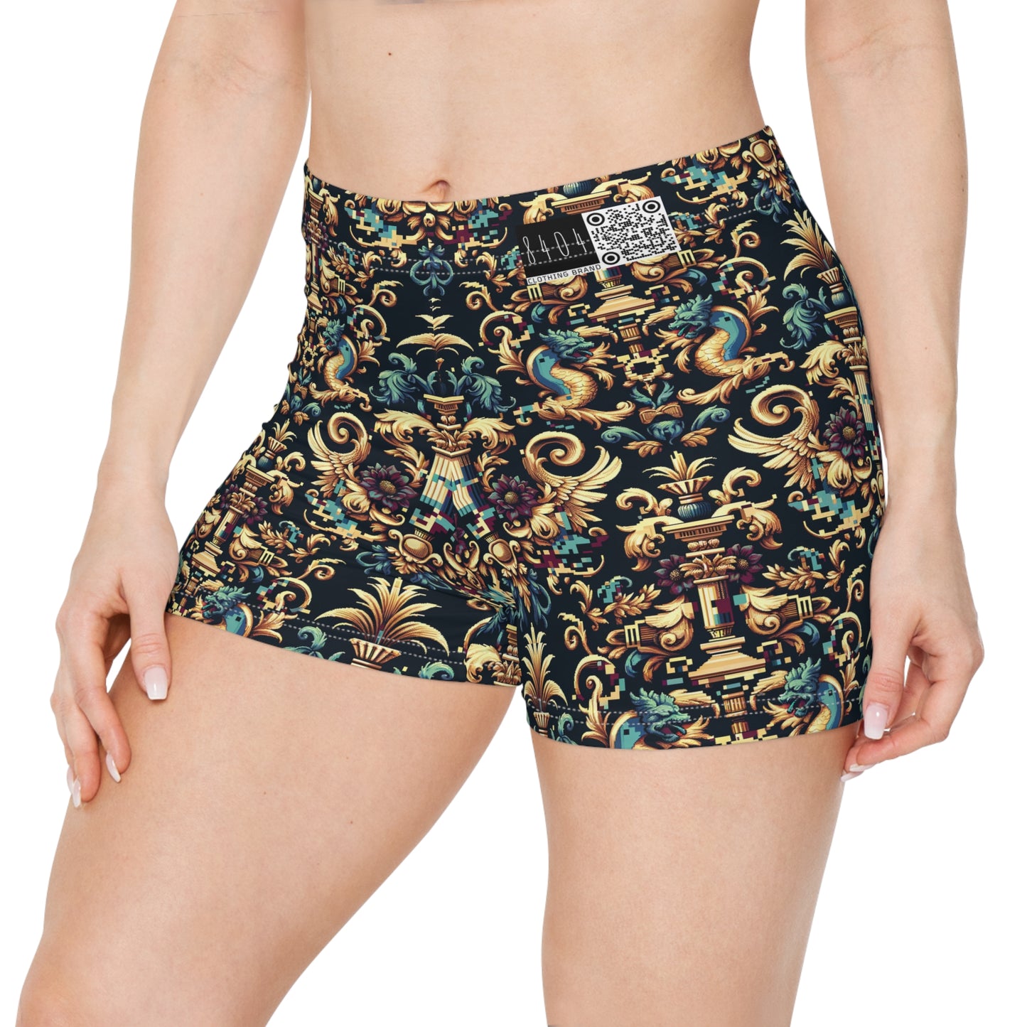 Digital Renaissance Modern Baroque Fusion Women's Shorts - 8404 Design-57
