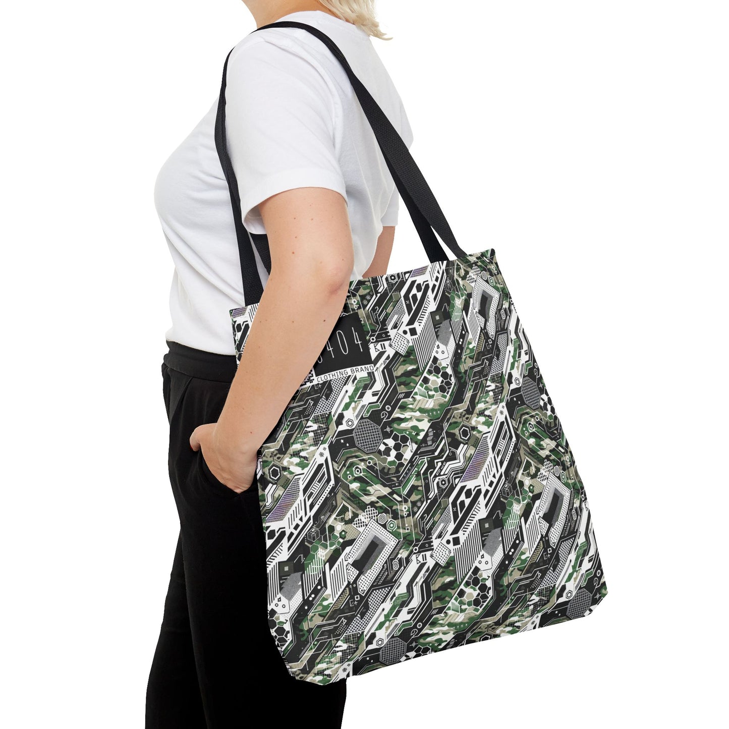 Tech Camo Fusion Tech-Forward Streetwear With a Futuristic Edge Tote Bag - 8404 Design-46