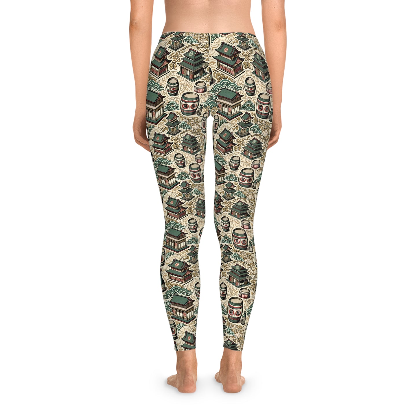 Cultural Artisanal Fusion Contemporary Cultural Elegance Stretch Leggings - 8404 Design-68