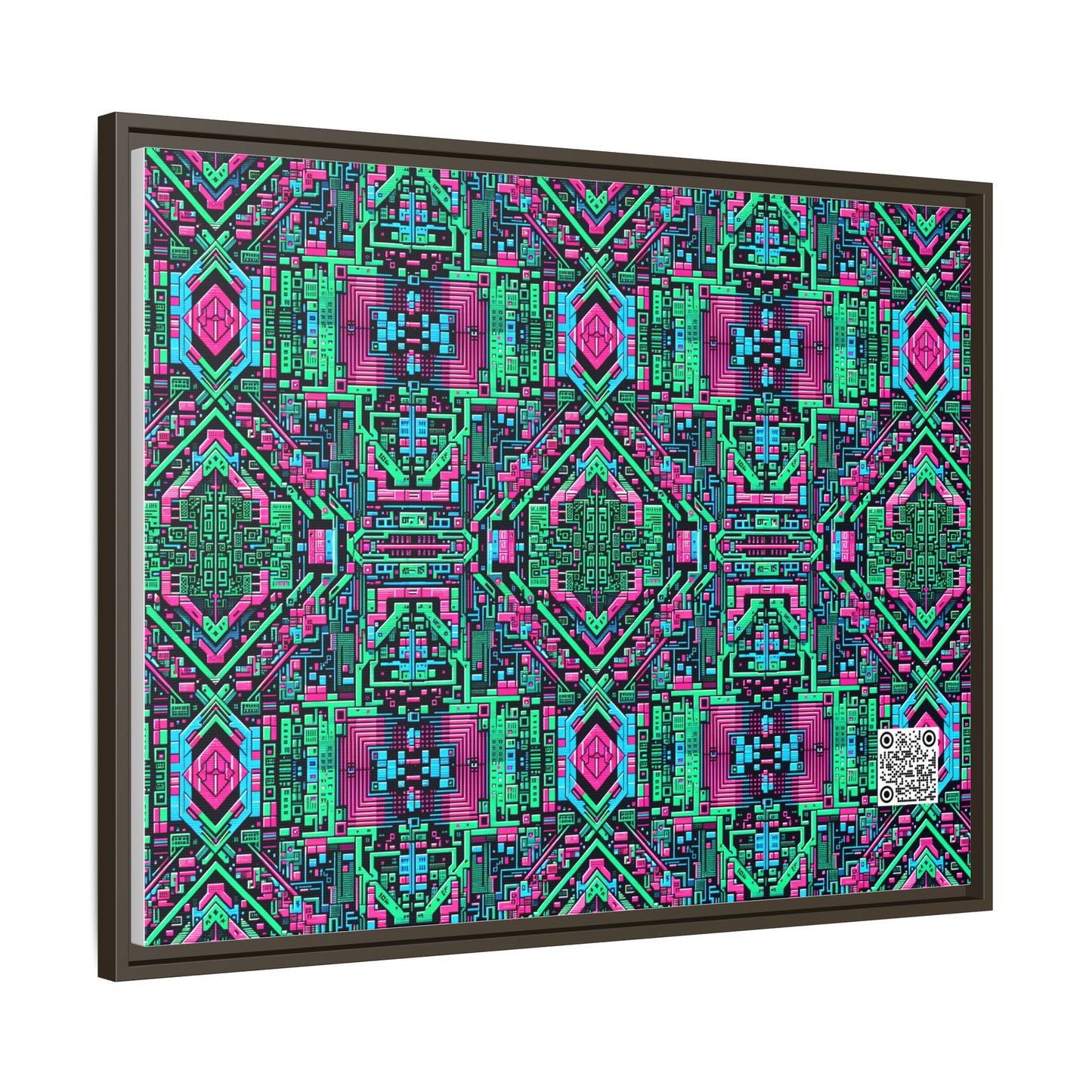 Digital Glitch Vibes Tech-Inspired Streetwear Matte Canvas, Framed (multi-Color) - 8404 Design-71 A