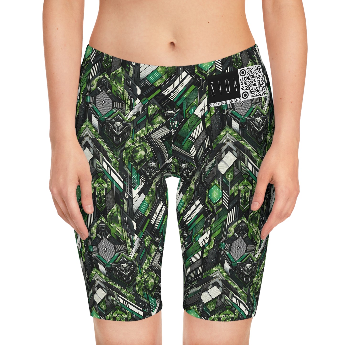 Tech Camo Fusion Tech-Forward Streetwear With a Futuristic Edge Women's Bike Shorts - 8404 Design-58