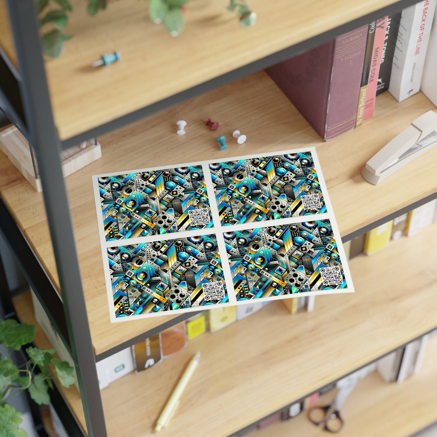 Tech Art Fusion Tech-Forward Streetwear Sticker Sheets - 8404 Design-50