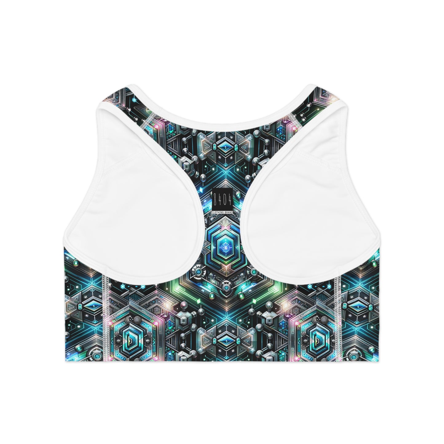 Tech-Infused Futurism Futuristic Tech Sports Bra - 8404 Design-63