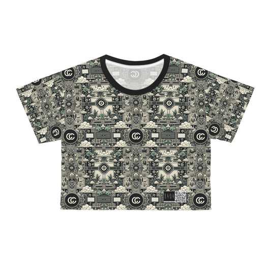 Cyber Garden Party Tech Garden Extravaganza Crop Tee - 8404 Design-54