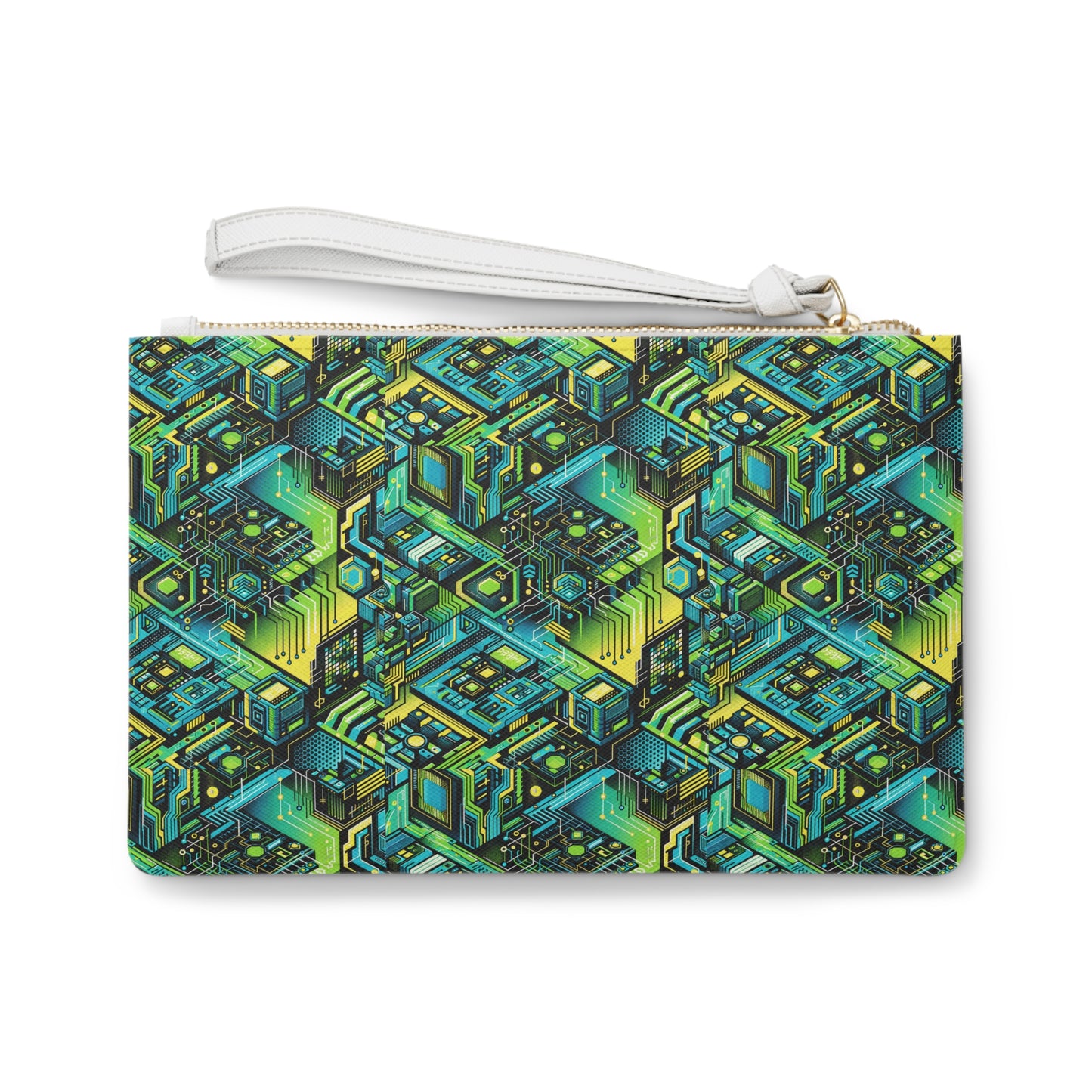 Tech-Infused Neon Tech-Forward Streetwear Clutch Bag - 8404 Design-38