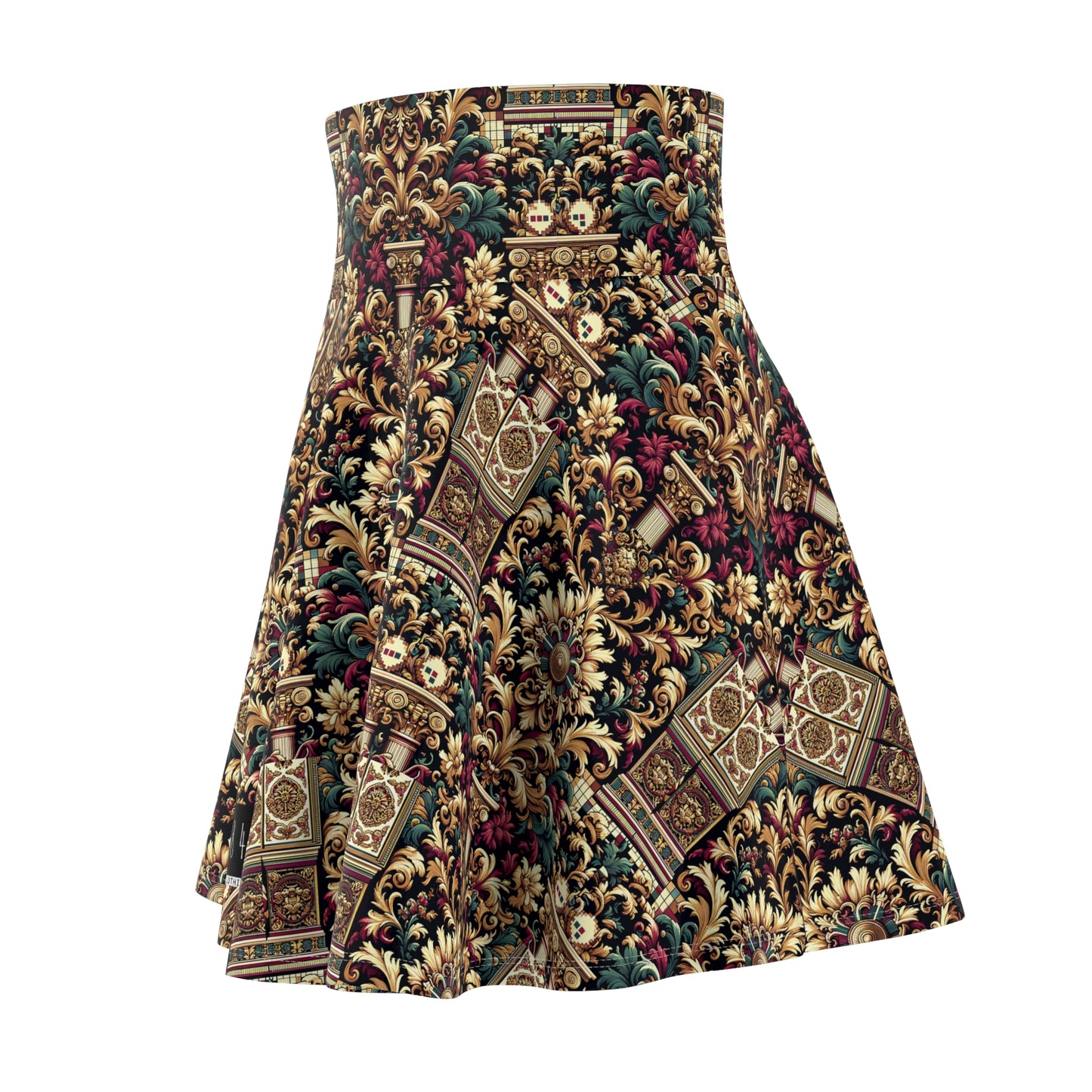 Digital Renaissance Modern Baroque Fusion Women's Skater Skirt - 8404 Design-57
