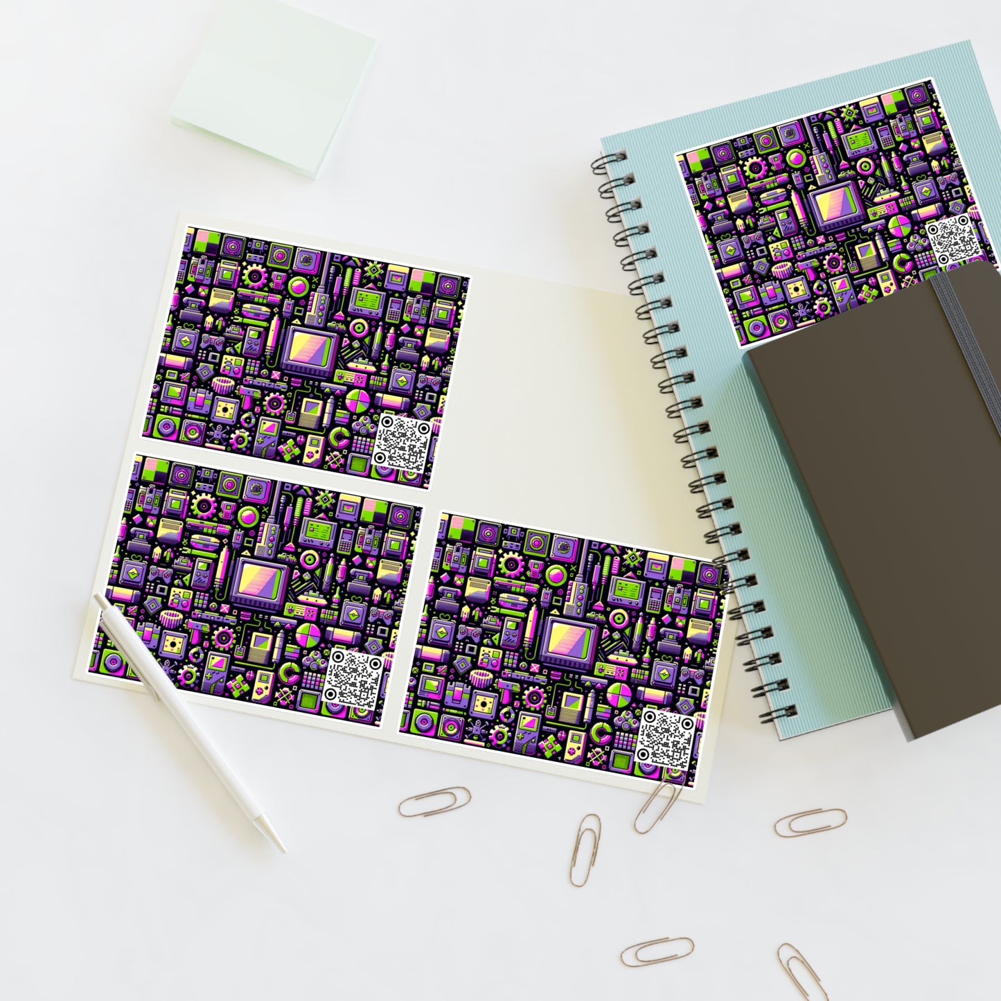 Digital Nostalgia Remix Modern Vintage Fusion Sticker Sheets - 8404 Design-67