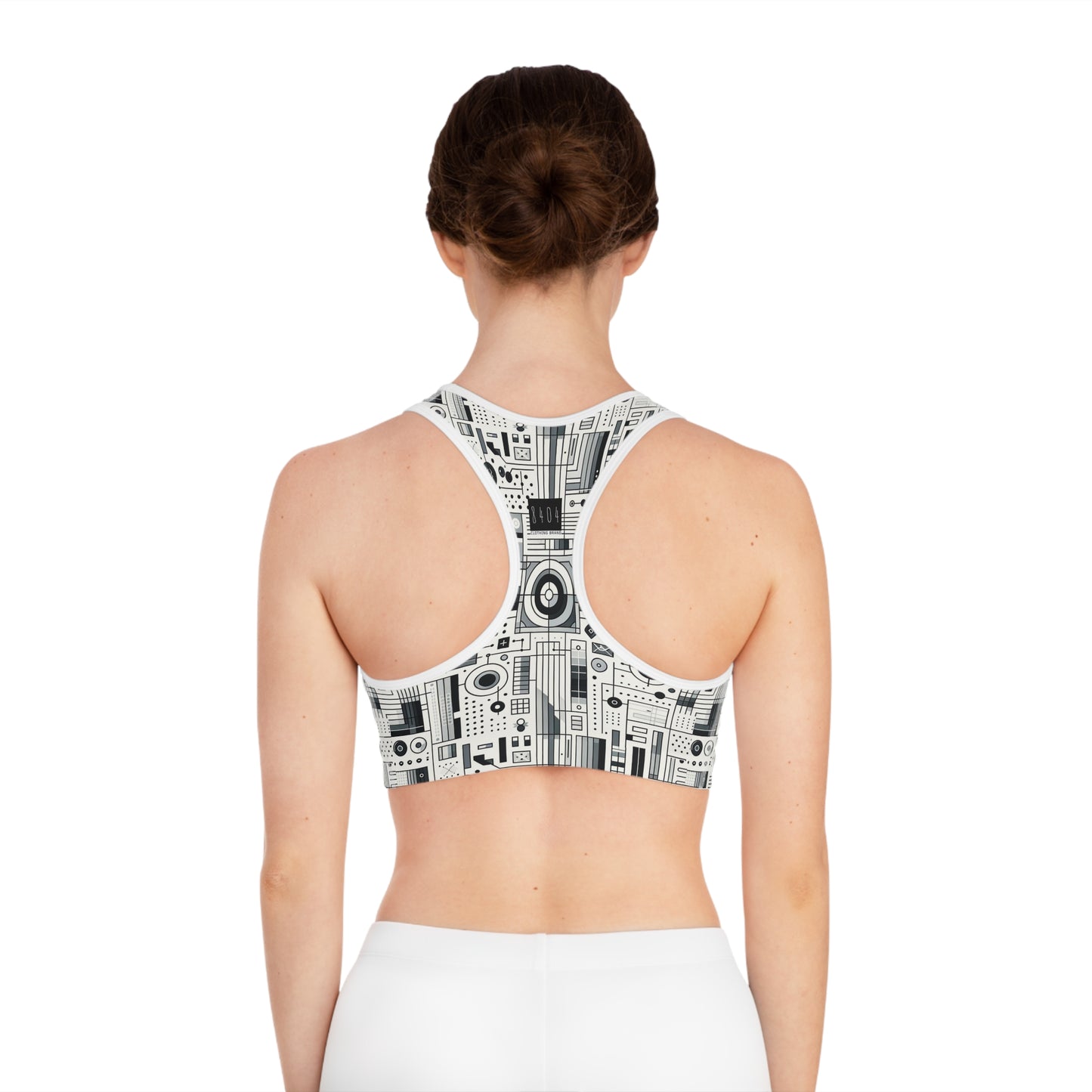 Digital Minimalism Minimalist Tech Sports Bra - 8404 Design-53