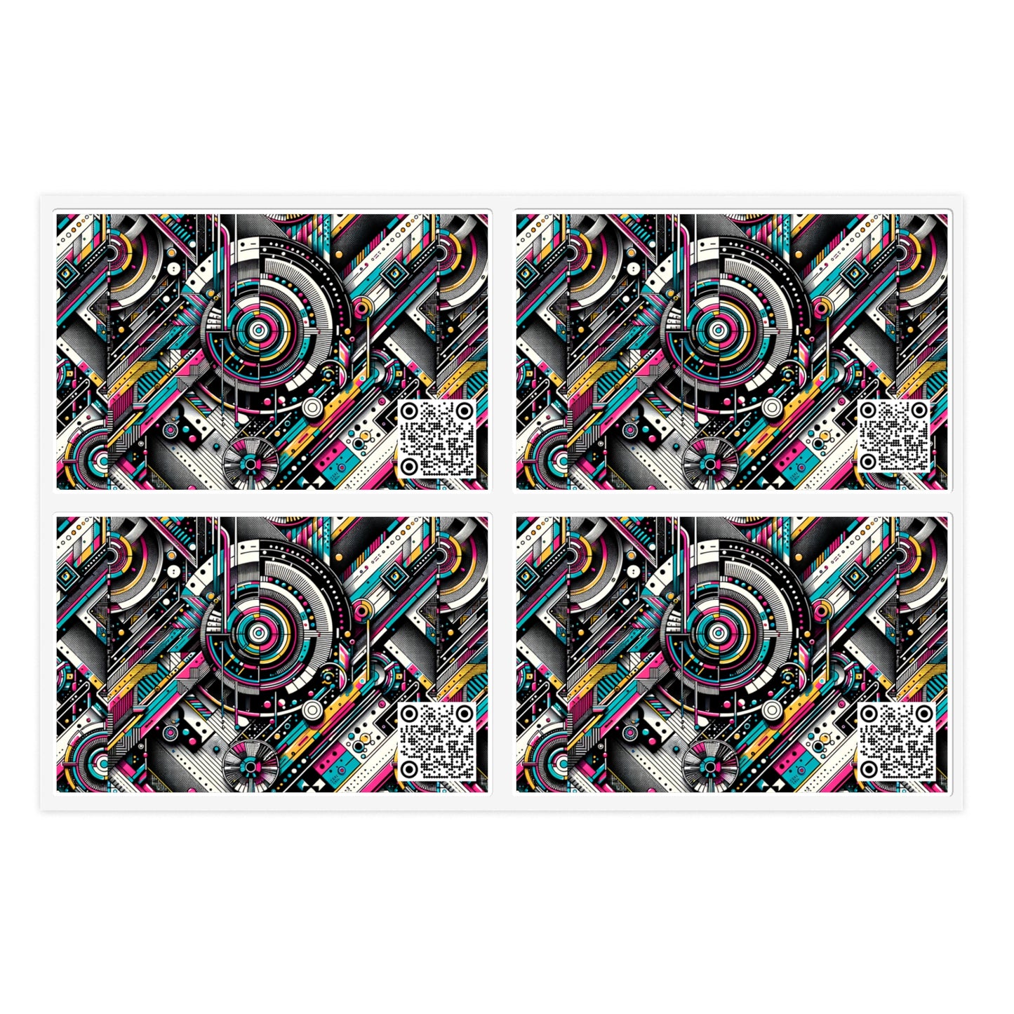 Tech-Forward Graphics Tech-Forward Streetwear Blending Human Creativity With Ai Innovation Sticker Sheets - 8404 Design-52