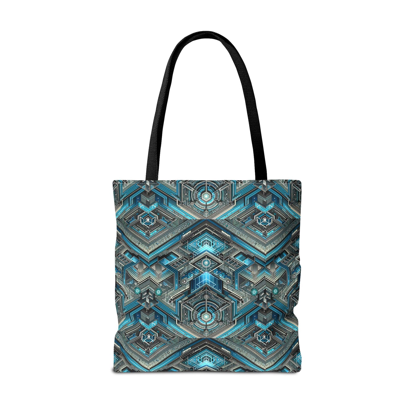 Tech-Infused Futurism Sleek Tech Edge Tote Bag - 8404 Design-49