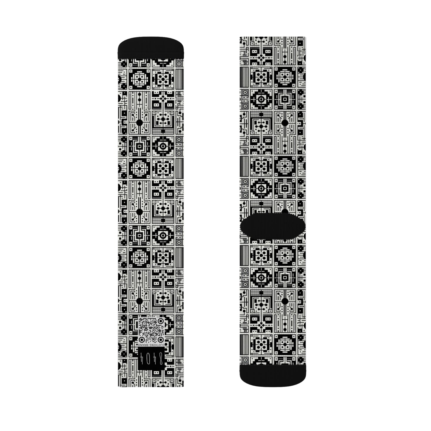 Digital Minimalism Minimalist Tech Sublimation Socks - 8404 Design-55