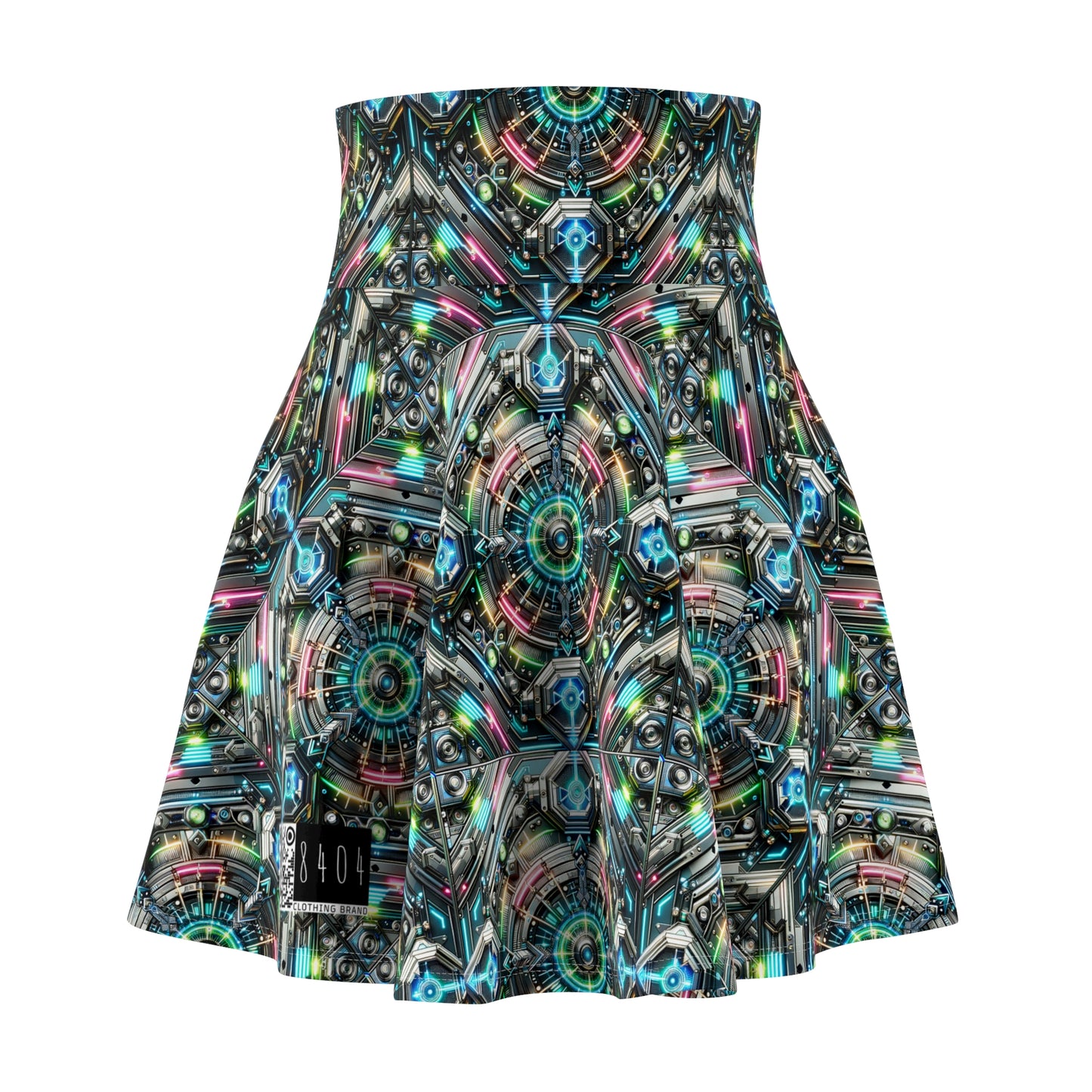 Tech-Infused Futurism Futuristic Tech Women's Skater Skirt - 8404 Design-53