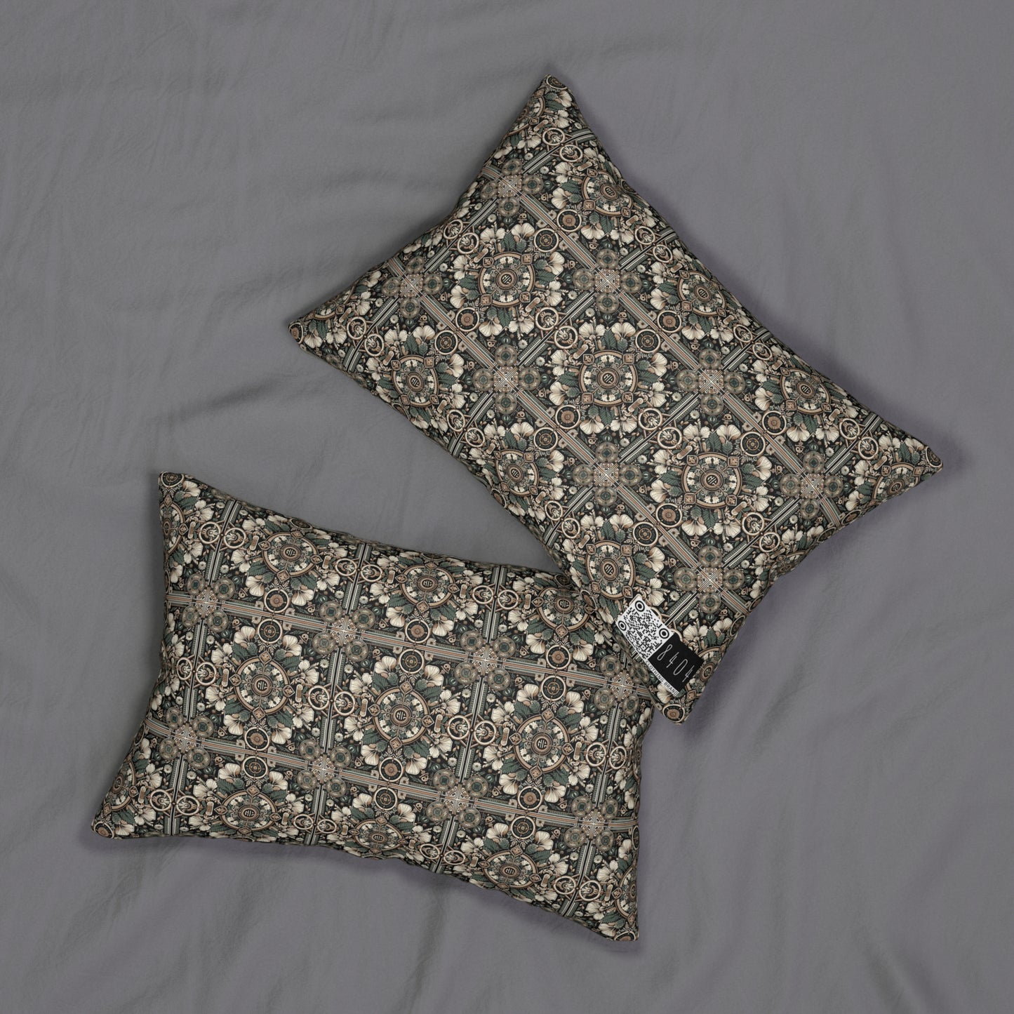 Cyber Garden Party Tech Garden Extravaganza Spun Polyester Lumbar Pillow - 8404 Design-66 S