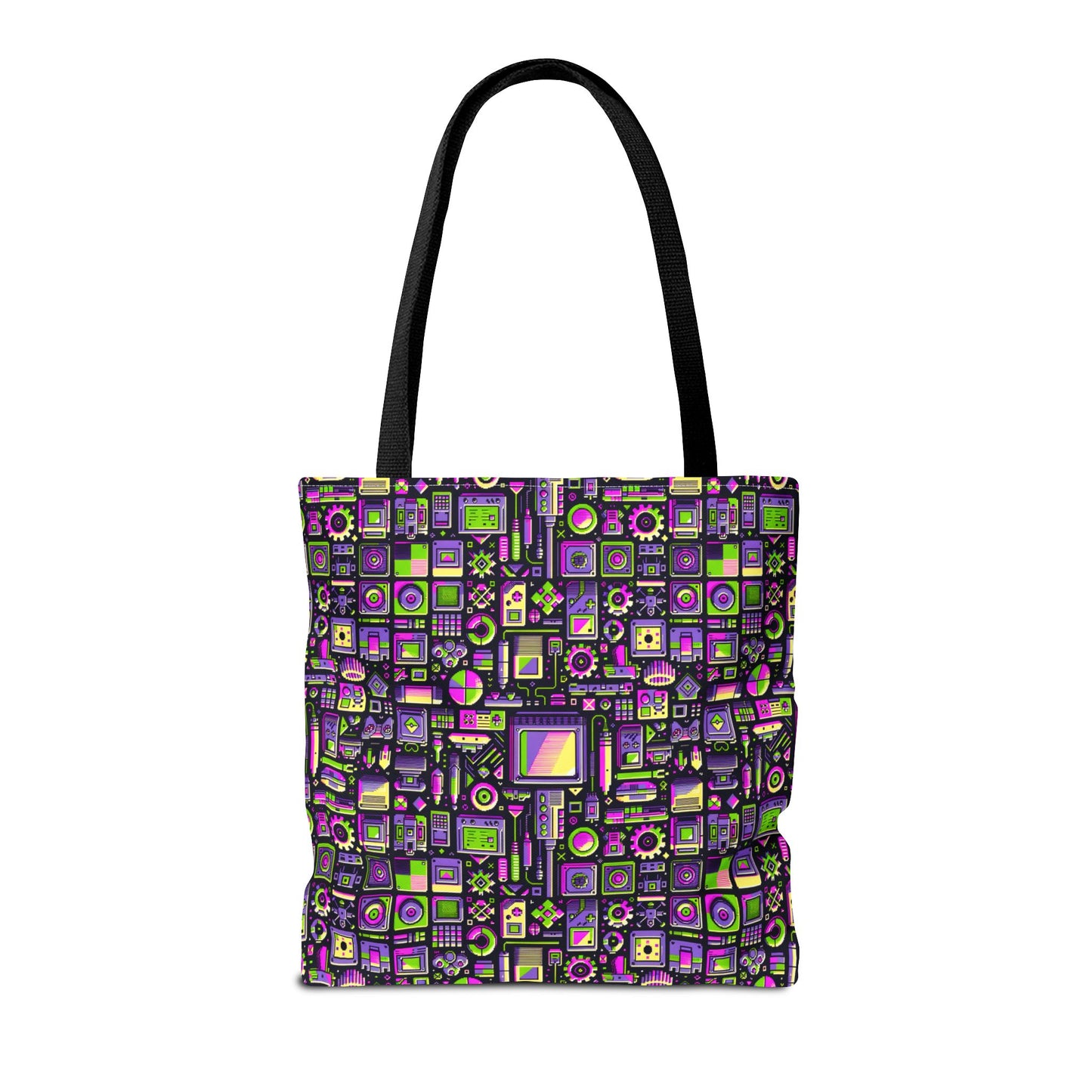 Digital Nostalgia Remix Modern Vintage Fusion Tote Bag - 8404 Design-67