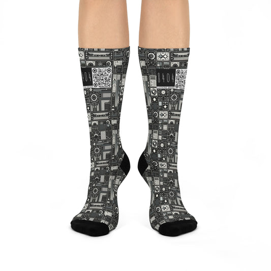 Digital Minimalism Minimalist Tech Cushioned Crew Socks - 8404 Design-62