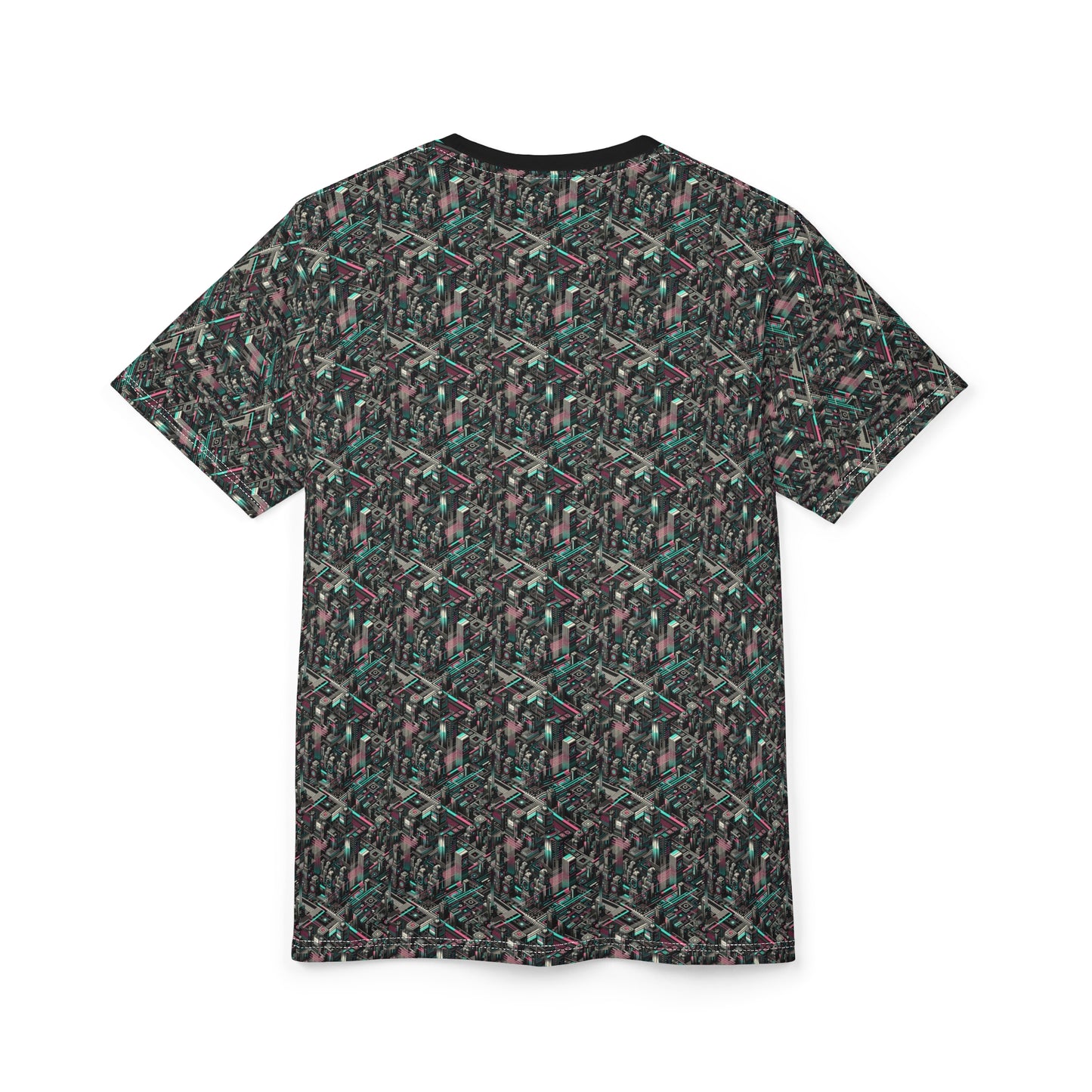 Digital Dreamland Tech-Inspired Streetwear Unisex Cut & Sew Tee - 8404 Design-51