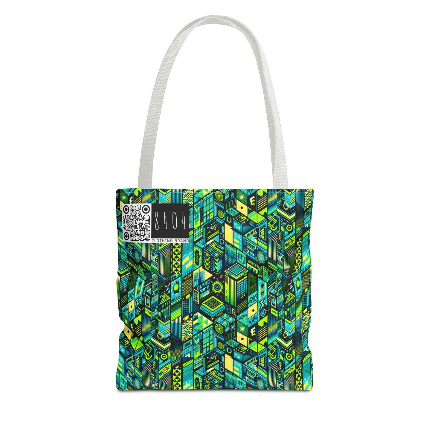 Tech-Infused Neon Tech-Forward Streetwear Tote Bag - 8404 Design-61