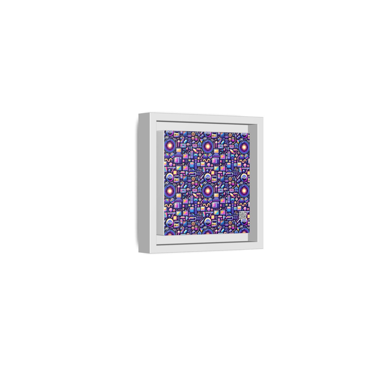Digital Nostalgia Modern Retro Fusion Matte Canvas, Framed (multi-Color) - 8404 Design-64 B