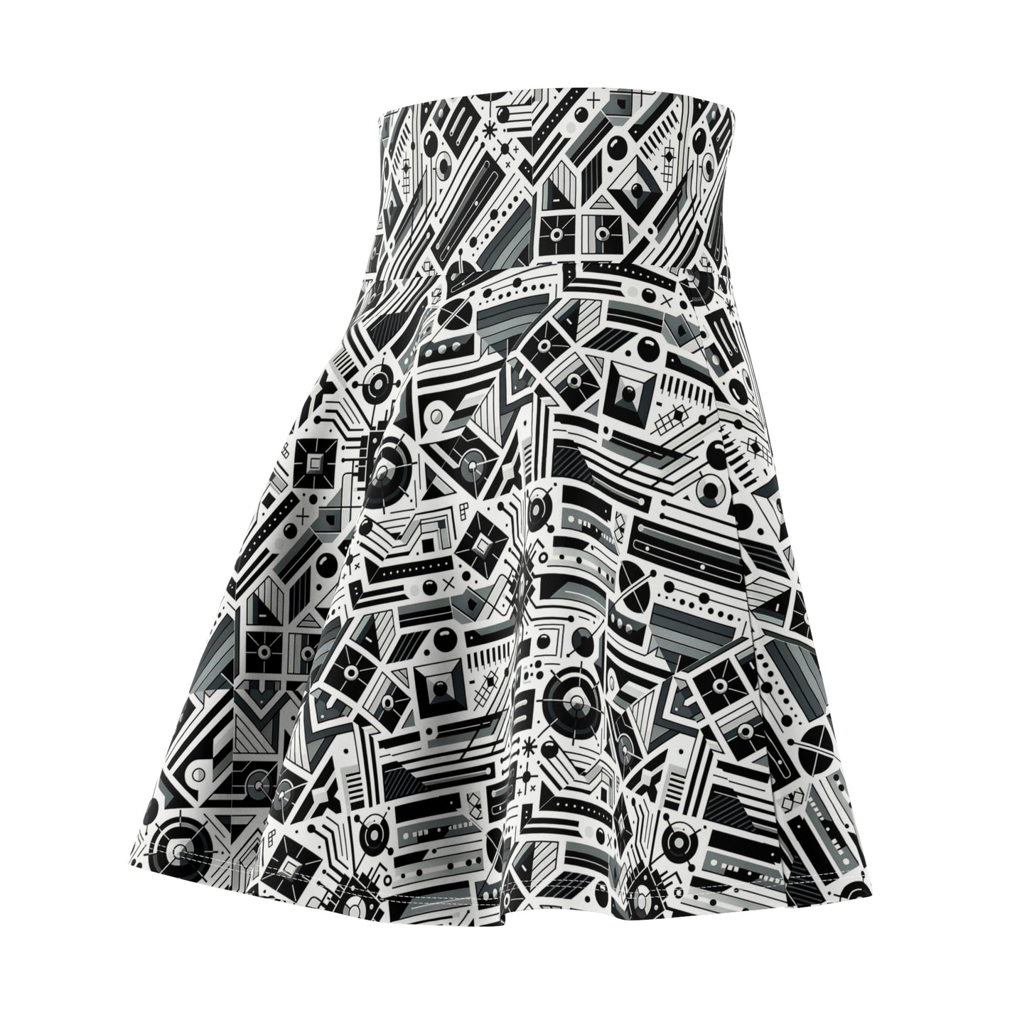 Digital Minimalism Minimalist Tech Women's Skater Skirt - 8404 Design-62