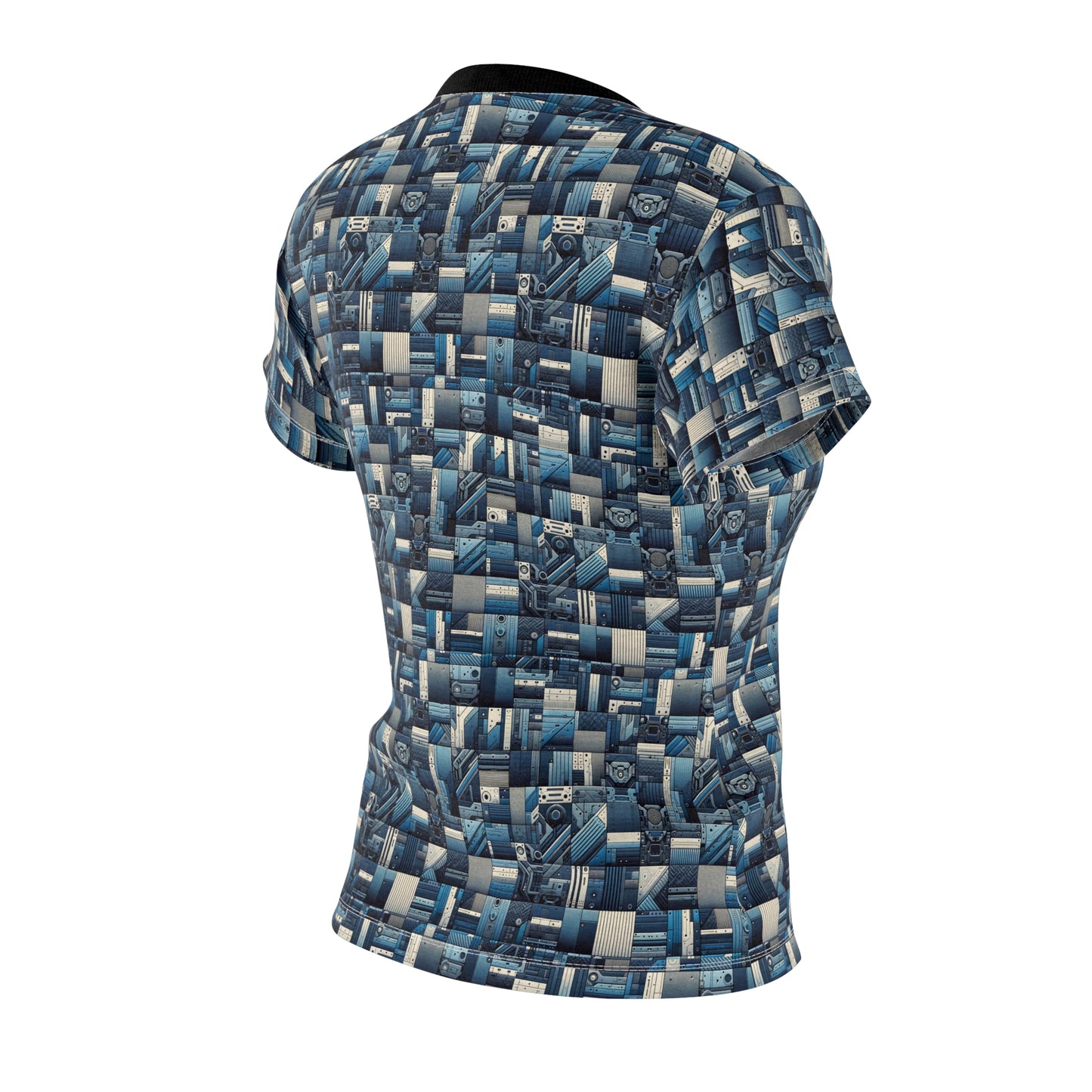 Tech-Inspired Utility Tech-Forward Streetwear With Utilitarian Edge Women's Cut & Sew Tee - 8404 Design-44