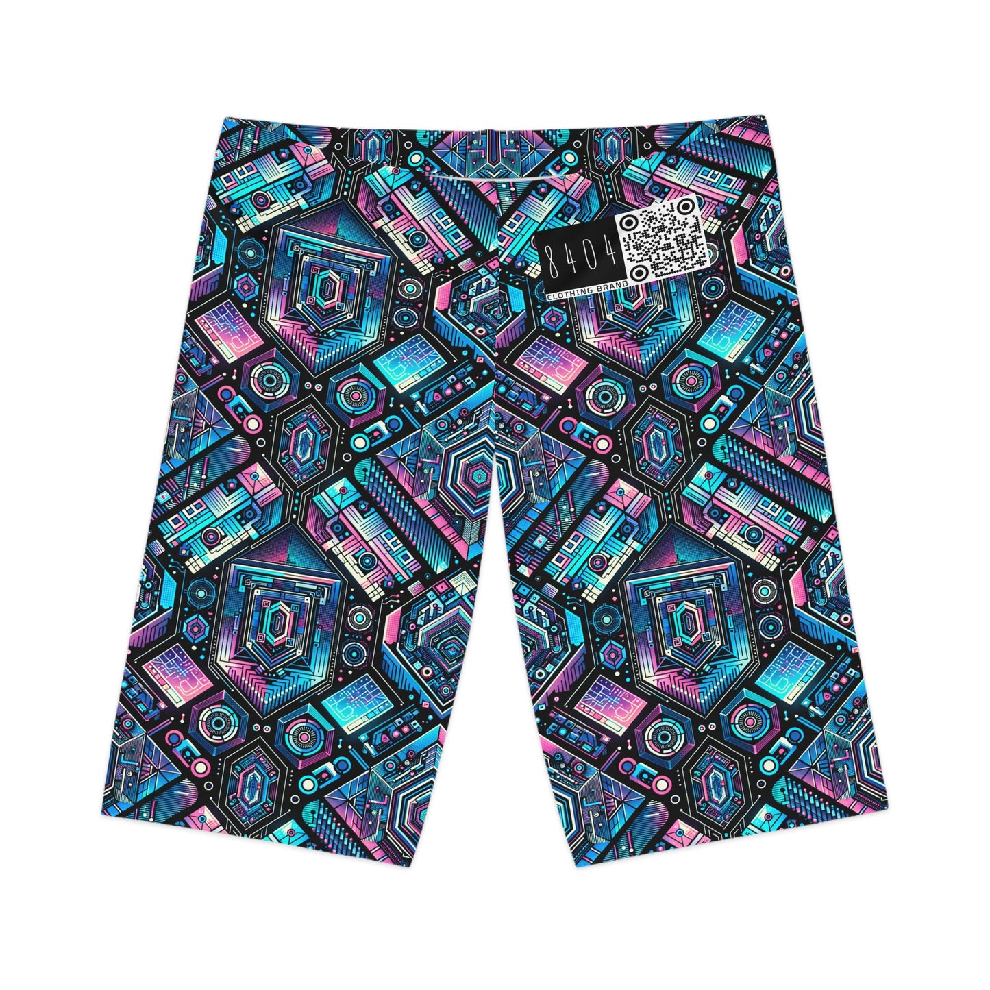 Digital Dreamland Futuristic Tech Aesthetic Women's Bike Shorts - 8404 Design-46