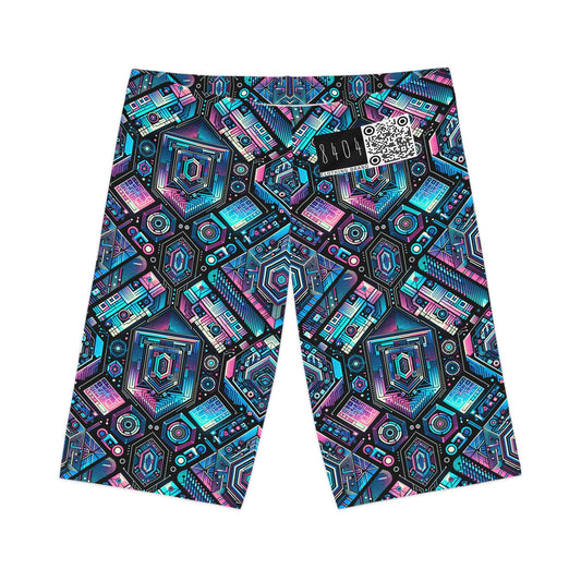 Digital Dreamland Futuristic Tech Aesthetic Women's Bike Shorts - 8404 Design-46