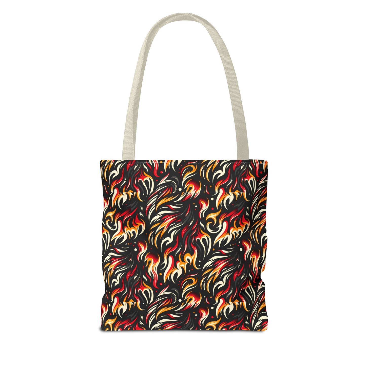 Fire & Flames Bold Streetwear Statement Tote Bag - 8404 Design-60