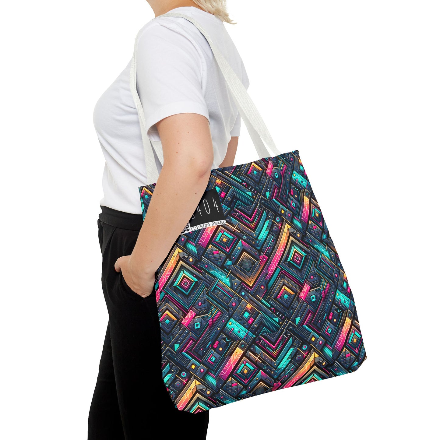 Tech-Inspired Graphics Cyberpunk Cool Tote Bag - 8404 Design-67