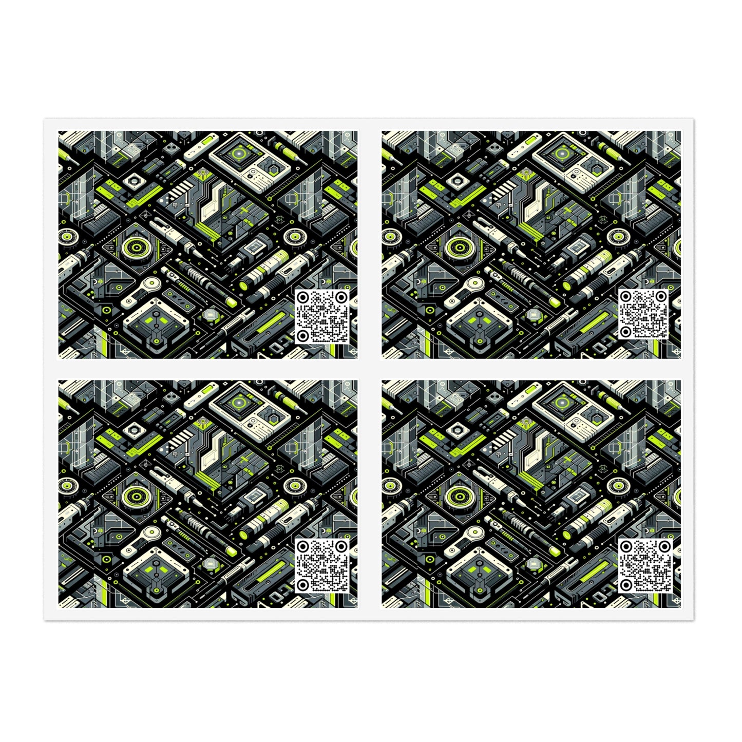 Tech Utility Futuristic Utility Sticker Sheets - 8404 Design-62