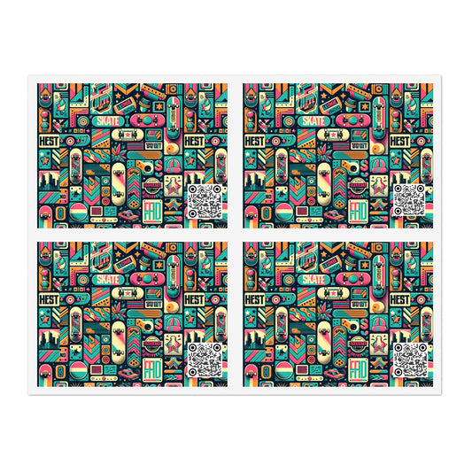 Skate Culture Revival Urban Retro Cool Sticker Sheets - 8404 Design-61