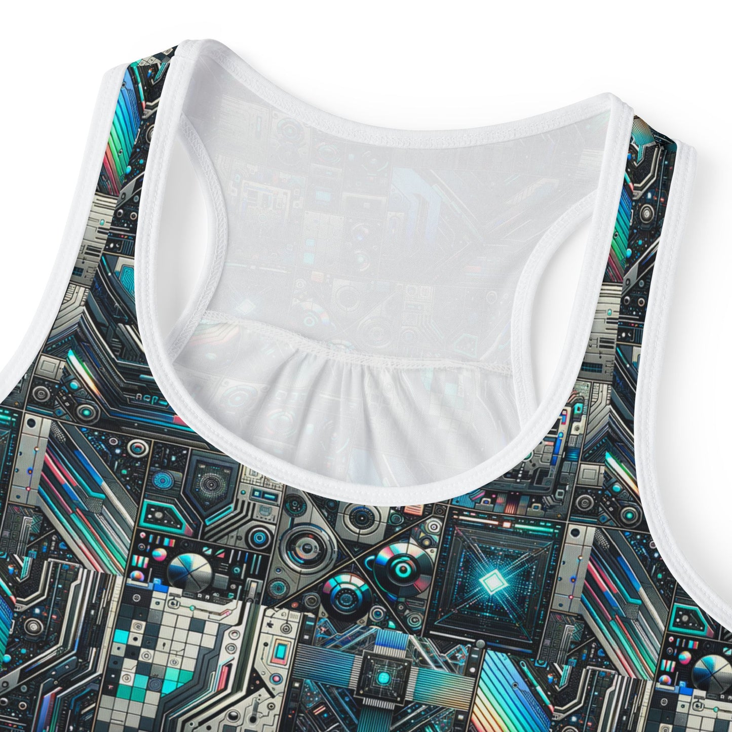 Tech-Infused Futurism Sleek Tech Edge Women's Tank Top - 8404 Design-48