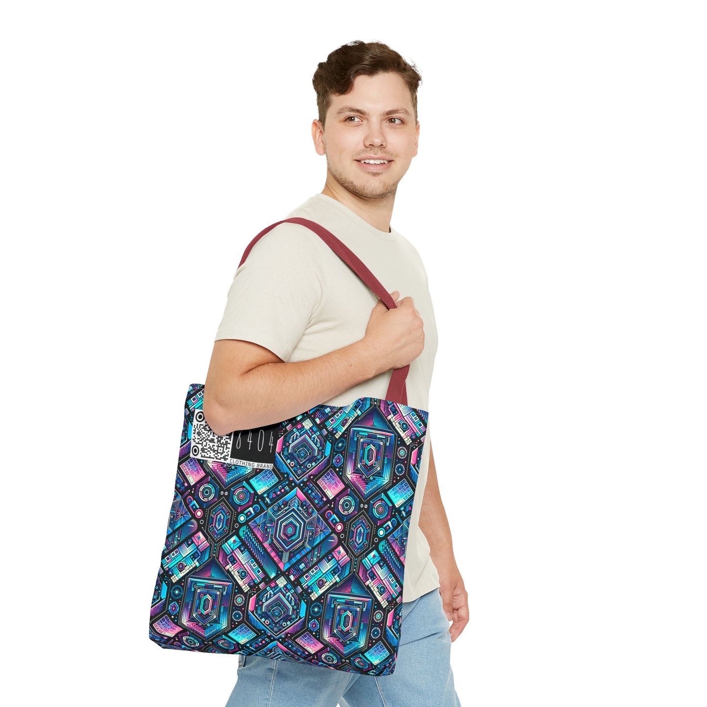 Digital Dreamland Futuristic Tech Aesthetic Tote Bag - 8404 Design-46