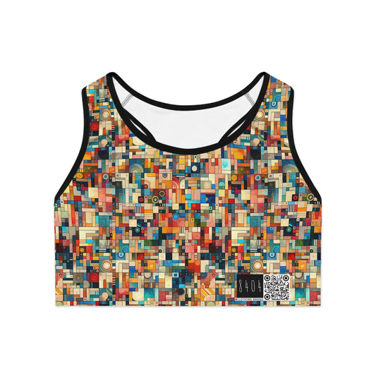 Digital Artistic Expression Artistic Streetwear Sports Bra - 8404 Design-46