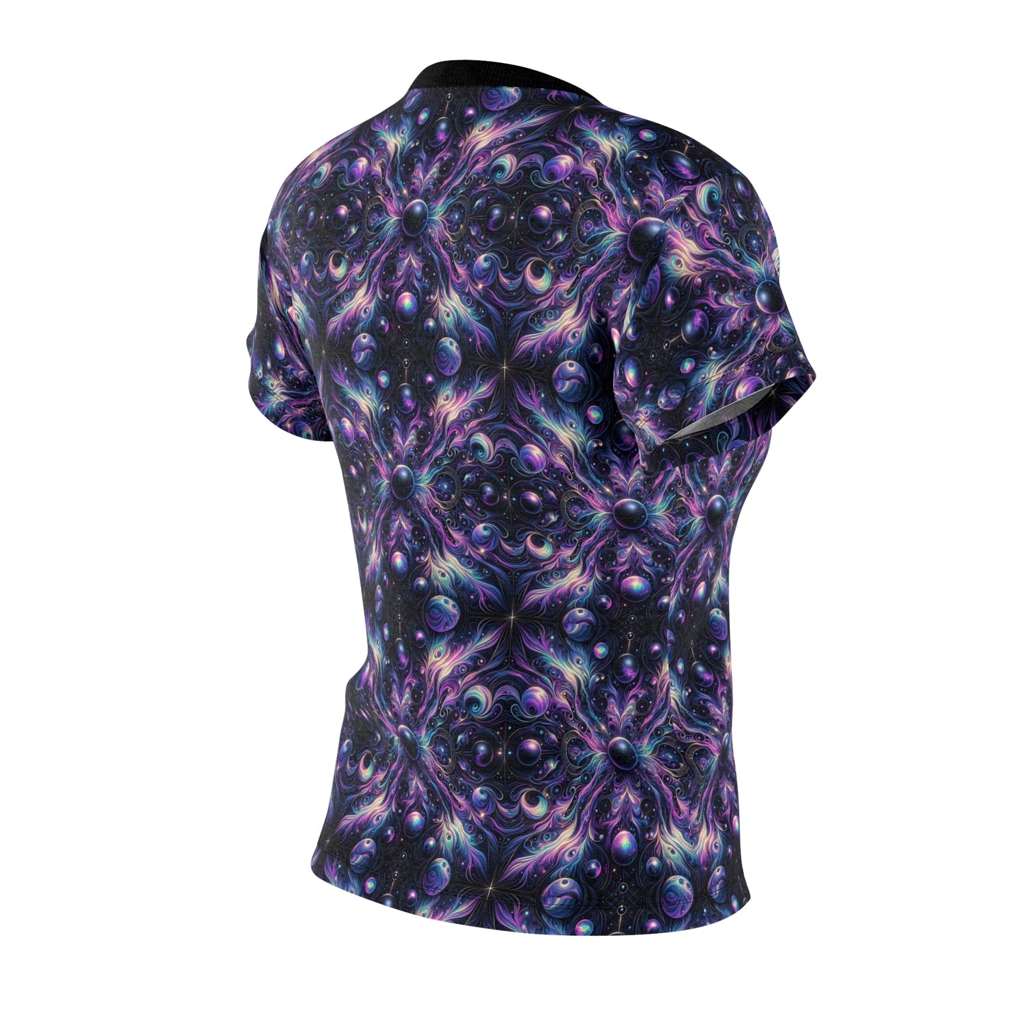 Galactic Hues Tech-Forward Cosmic Fusion Women's Cut & Sew Tee - 8404 Design-41