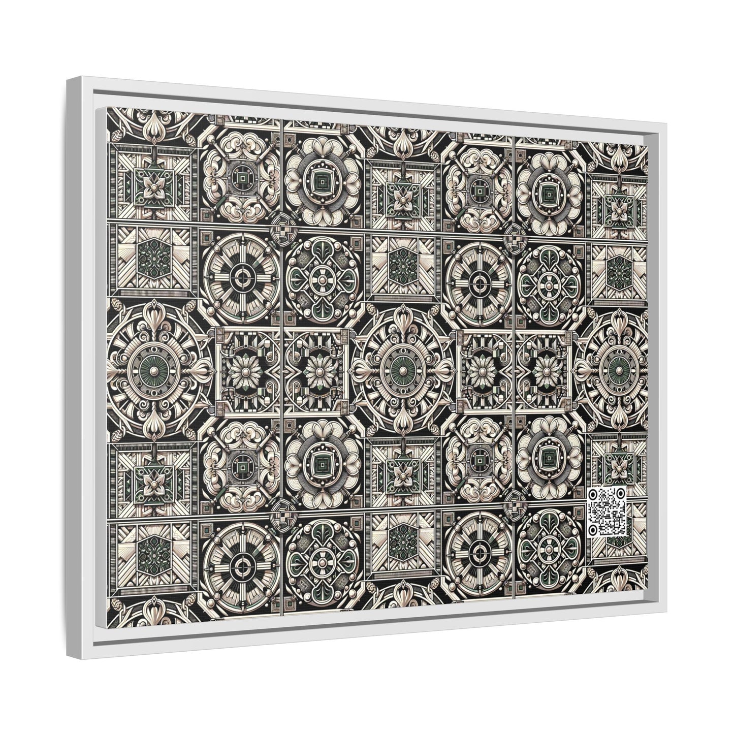 Cyber Garden Party Tech Garden Extravaganza Matte Canvas, Framed (multi-Color) - 8404 Design-45 A