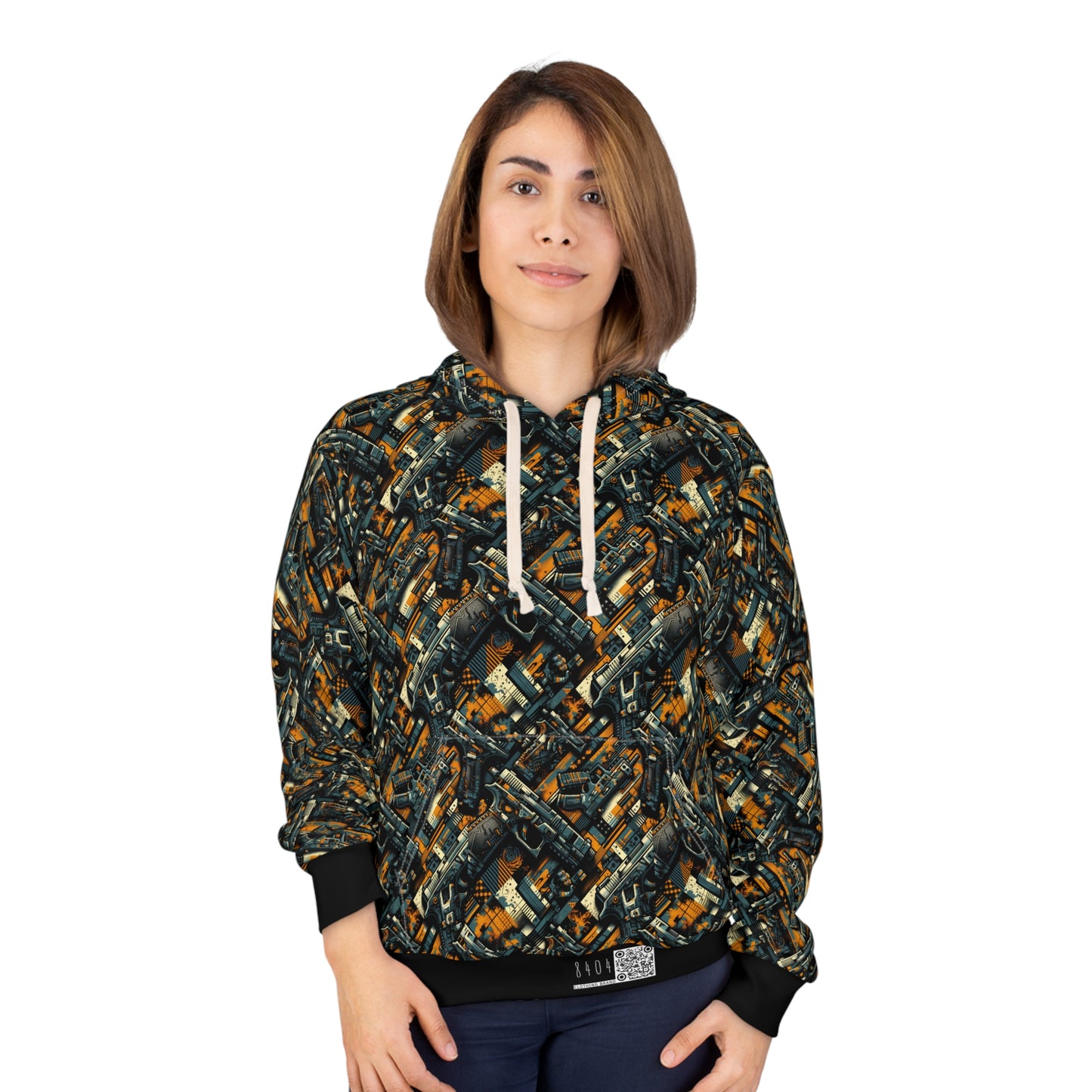 Digital Punk Futuristic Grunge Pullover Hoodie - 8404 Design-47