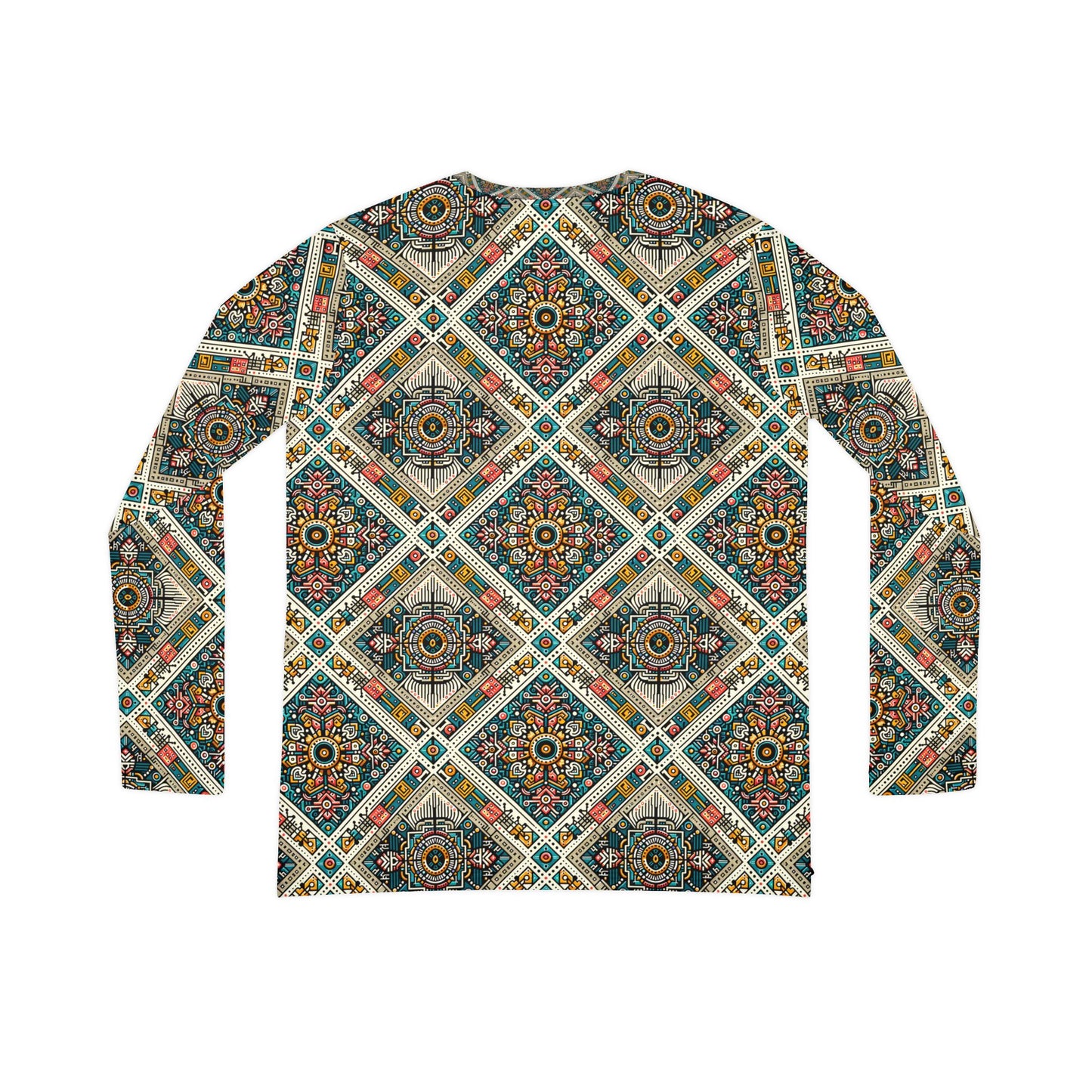 Cultural Fusion Tech Blend of Cultural Heritage With Tech-Inspired Elements Women's Long Sleeve V-Neck Shirt - 8404 Design-64